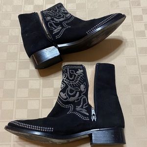 Plomo Leather Ankle Booties Spain Side Zip